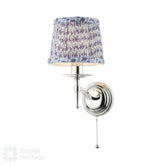 English Heritage Marble Hill Wall Light Polished Nickel with Shade